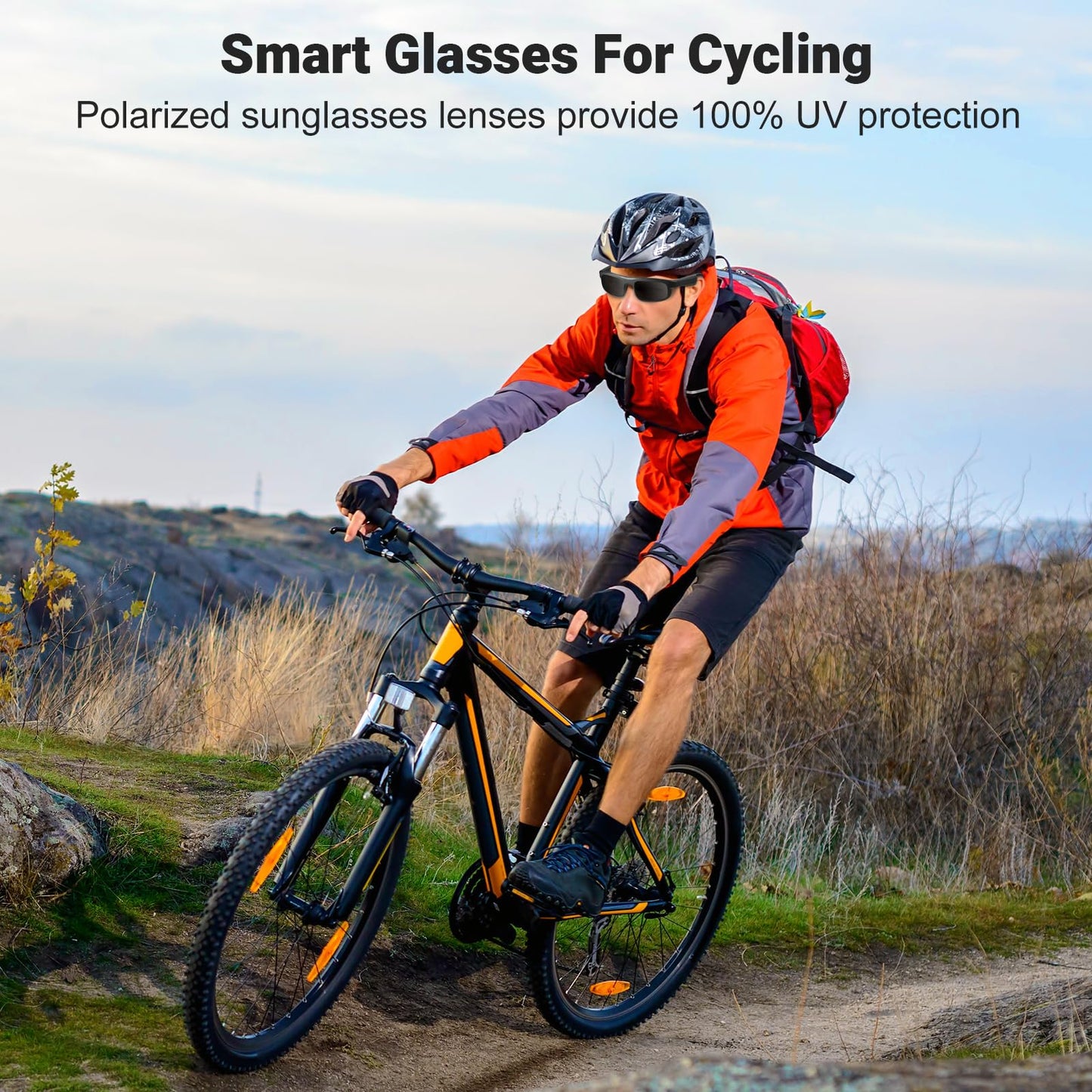 LVTEL Smart Glasses, Polarized Bluetooth Sunglasses, Built-in Mic & Speakers, Voice Assistant, UV Protection Audio Sun Glass