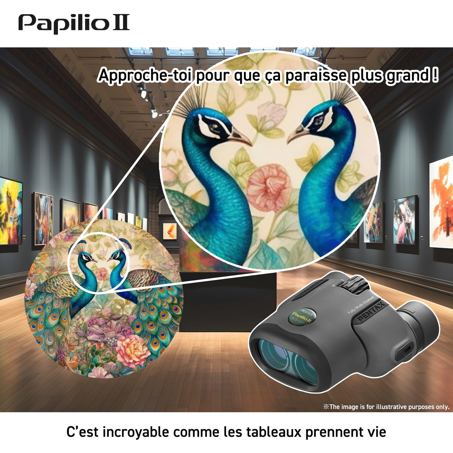 Pentax Papilio II 6.5x21 Binoculars (Gray) suitable for watching objects both close-up and far away