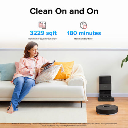roborock Q7 Max+ Robot Vacuum and Mop with Auto-Empty Dock Pure, Hands-Free Cleaning for up to 7 Weeks, APP-Controlled Mopping, 4200Pa Suction, No-Mop&No-Go Zones, 180mins Runtime, Works with Alexa