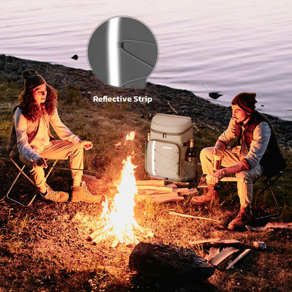 Maelstrom 35 Can Backpack Cooler Leakproof,Insulated Soft Cooler Bag,Beach / Camping Cooler,Ice Chest Backpack for Travel, Grocery Shopping,Kayaking,Fishing,Hiking,Grey