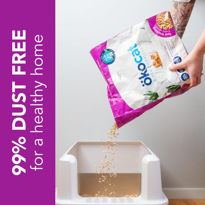 ökocat Less Mess Low Tracking Wood Clumping Cat Litter Mini- Pellets, Unscented, 14.8 pounds - Natural Ingredients, Stops Odor, Clumps Solid, 99% Dust Free, Great for Long-Hair Breeds, All Cats