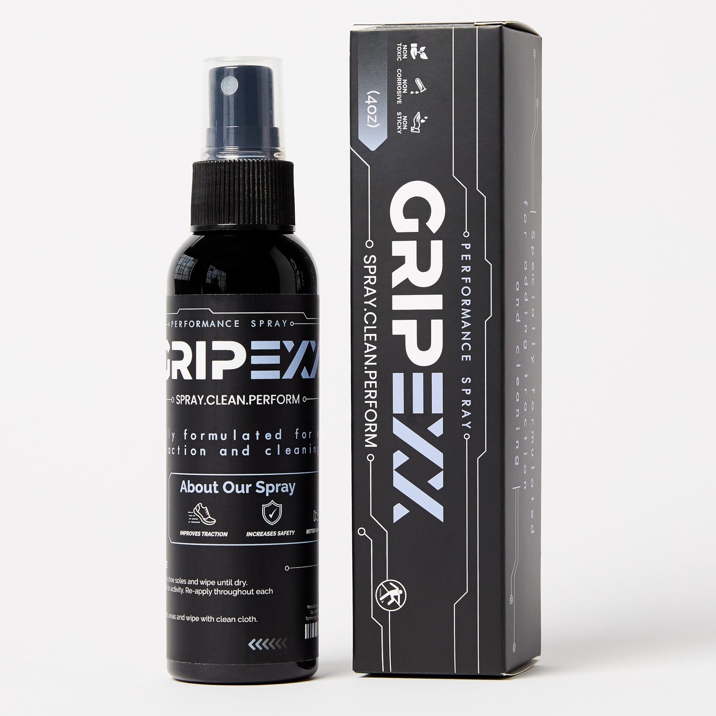GRIPEXX 2 in 1 Sports Shoe Grip Spray, Provides Traction and Rejuvenates Soles. Multipurpose Grip Spray for Improving Basketball Shoe Grip. Anti Slip & Performance Enhancer