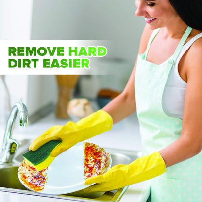 (24 Pack) Heavy Duty Scrub Sponges by SCRUBIT – Kitchen Dish, Sink and Bathroom Cleaning Scrubber Sponge - with Non-Smell Scouring Pad [New Packaging]