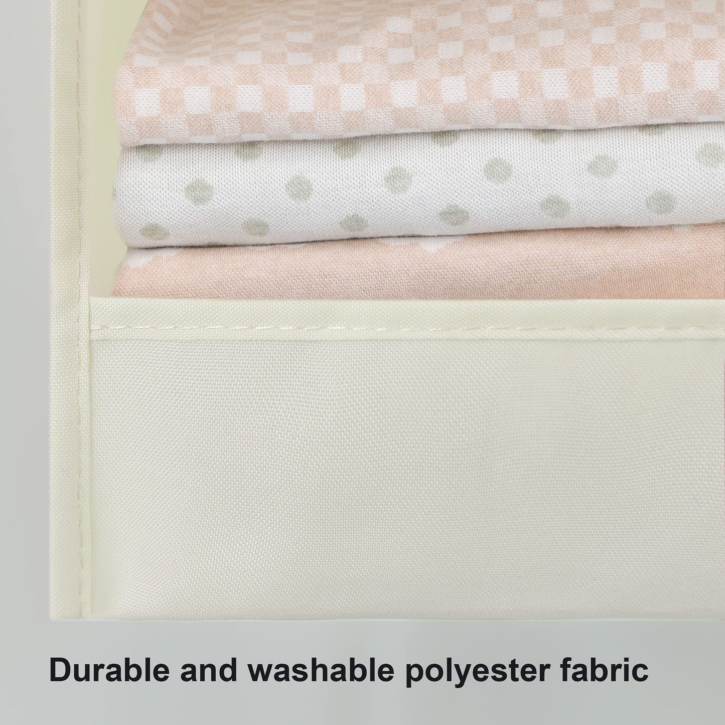 GRANNY SAYS 3-Shelf Hanging Organizer, Foldable Hanging Closet Storage, Hanging Shelves for Wardrobes & RV Closet, Beige, 29 ½" H X 12" W X 12" D, 1-Pack