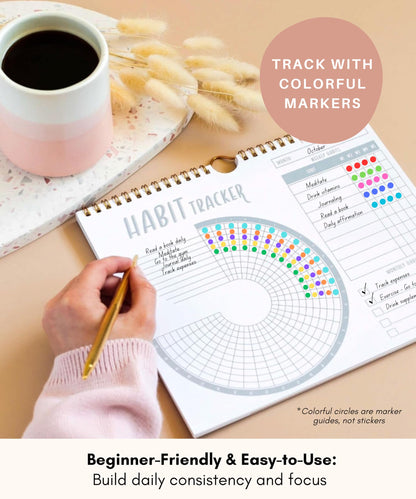 Lamare Habit Tracker Calendar – Premium Daily Habit Tracker Journal and Goal Board, Workout Motivation & Productivity Tool