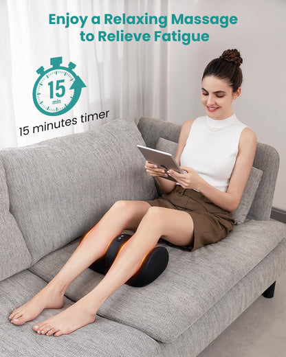 Nekteck Foot Massager with Heat & Foot Roller, Shiatsu Calf Leg Massager for Circulation and Neuropathy Pain Relief for Feet Care Home Office Gadgets Relaxing Gifts for Women Men Mom Dad Birthday Gift