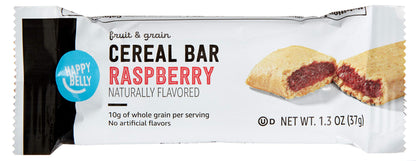 Amazon Grocery, Fruit & Grain Cereal Bars, Raspberry, 1.3 Oz, 8 Ct (Previously Happy Belly, Packaging May Vary)
