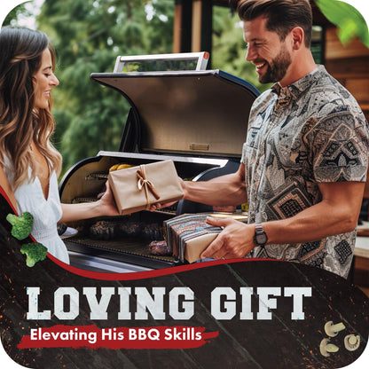 KITCHEN PERFECTION Silicone Smoker Oven Gloves -Extreme Heat Resistant BBQ Gloves -Handle Hot Food Right on Your Smoker Grill Fryer & Pit | Waterproof Oven Mitts |Superior Value Set+3 Bonuses