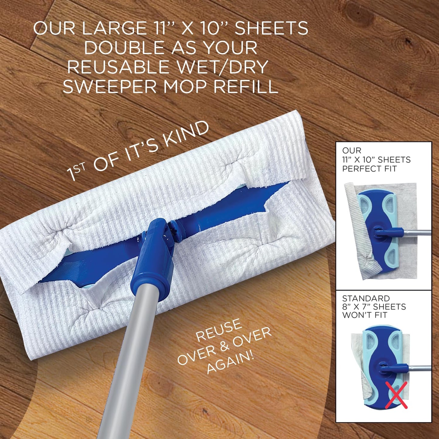 LOLA Wowables XL Swedish Dishcloths, 30 Reusable Eco Cleaning Cloths, 11" x 10", Ultra Absorbent Cellulose Sponge Towel, Compostable, Made in Germany