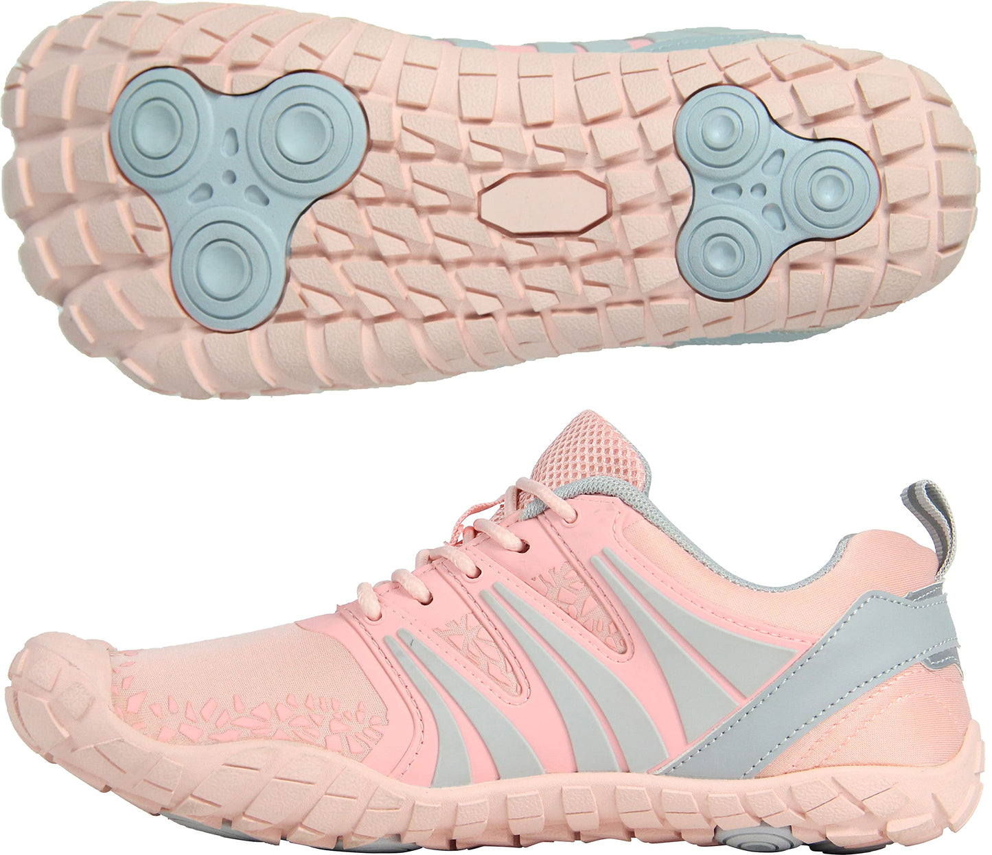 Oranginer Women Barefoot Running Minimalist Walking Shoe Gym Yoga Treadmill Workout Wide Toe Box Five Finger Shoe Gym Treadmill Sneaker Pink Size 8.5