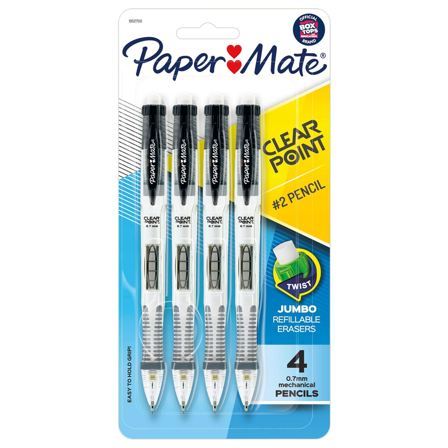 Paper Mate Clearpoint Mechanical Pencils 0.7mm HB #2 Pencil Set Art Supplies Teacher Supplies Sketching Pencils Drafting College School Black Barrels 4 Count
