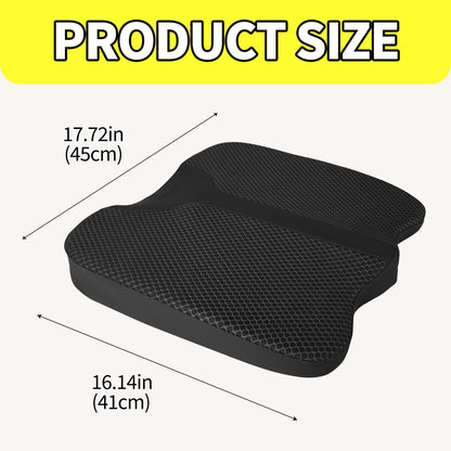 LARROUS Car Seat Cushion - Comfort Memory Foam Seat Cushion for Car Seat Driver, Tailbone (Coccyx) Pain Relief, Car Seat Cushions for Driving (Black)