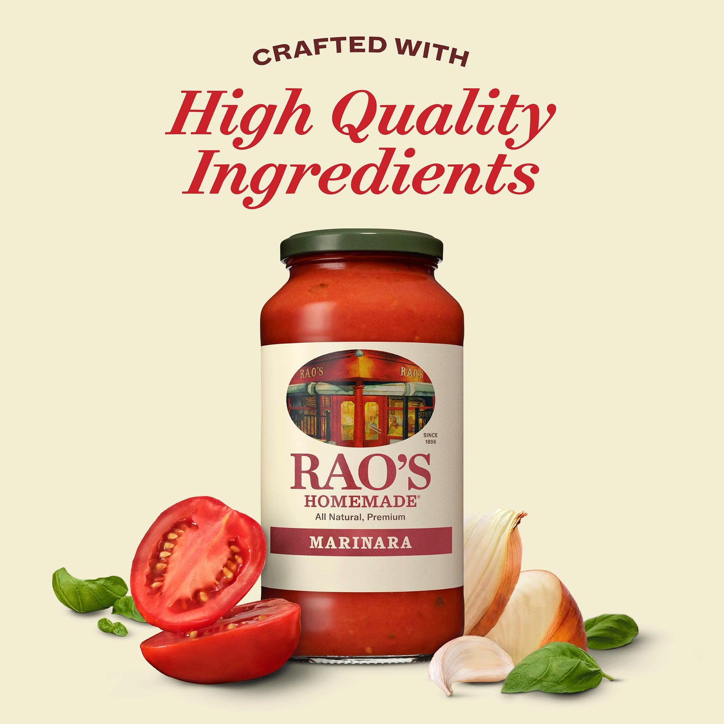 Rao's Homemade Marinara Sauce, 24 oz, All Purpose Tomato Sauce, Pasta Sauce, Carb Conscious, Keto Friendly, All Natural, Premium Quality, With Italian Tomatoes & Olive Oil