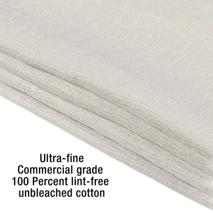 Nouvelle Legende Commercial Grade Unbleached Cotton Cheesecloth, Durable, Lint-Free, Reusable, Machine Washable for Straining, Cooking, Basting, Cleaning, Food Prep Use, 27 SqFt