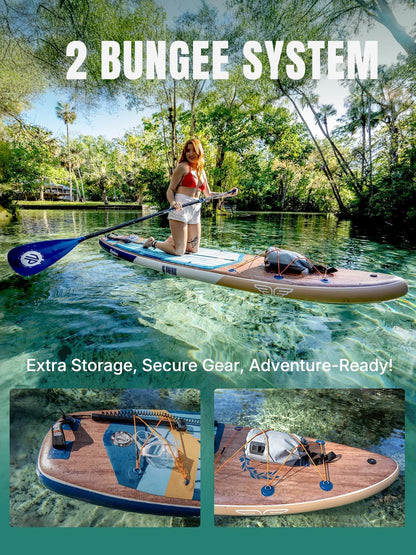 Niphean (Extra Large) Inflatable Paddle Board, SUP for 2+1 People/Family, Stand Up Paddle Board with (Beginner Friendly) StabilTrac Fin, Waterproof Phone Pouch, Paddle Boards for Adults, Gift Ideas