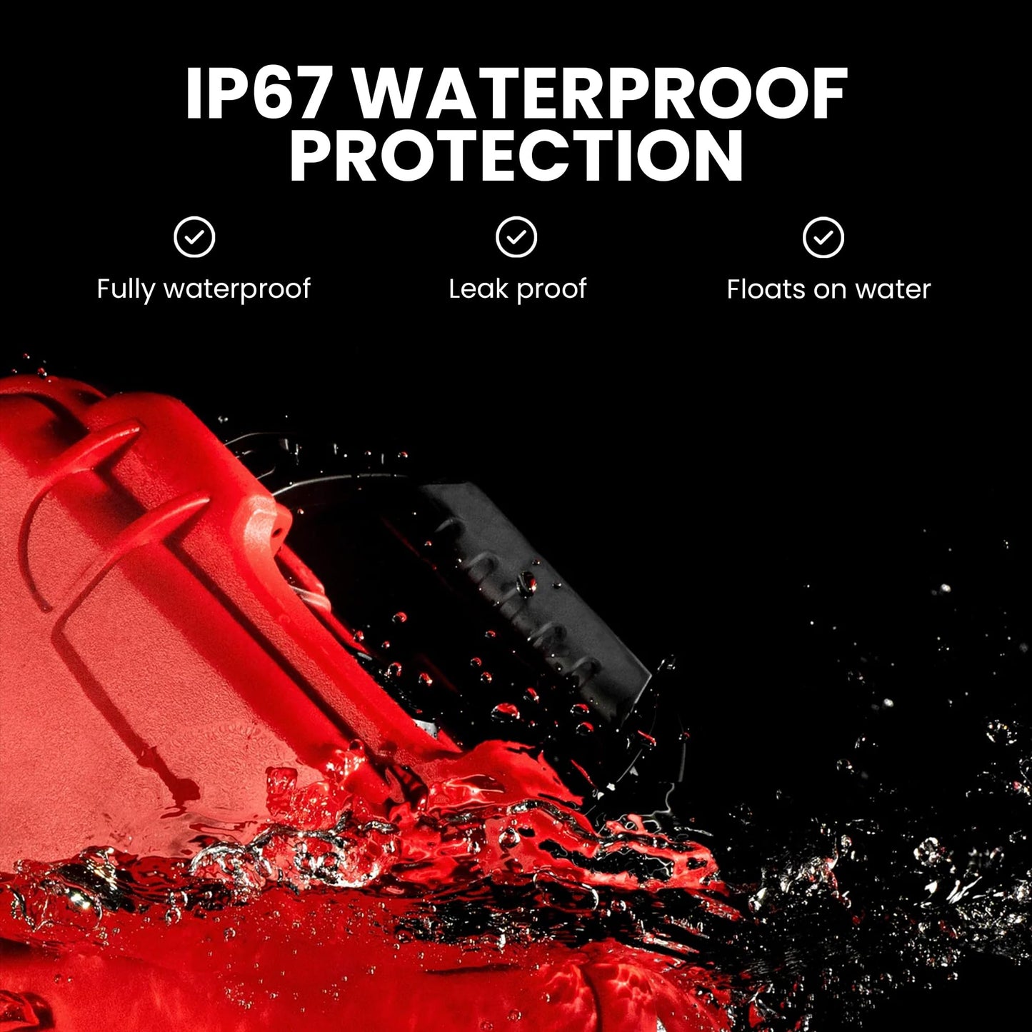 NANUK 903 Waterproof First Aid Box Empty – Durable, Medical First Aid Organizer Case, IP67-Rated, Dustproof, Impact-Resistant, and Floats (7.4" x 4.9" x 3.1") – Red