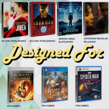 MALKO 20 Pack Steelbook Protector Case. Compatible with: 4K UHD | Blu-Ray | Arrow Video w/Slipcover | Criterion Blu Ray Case | PS3 PS4 PS5 Games & Steelbooks