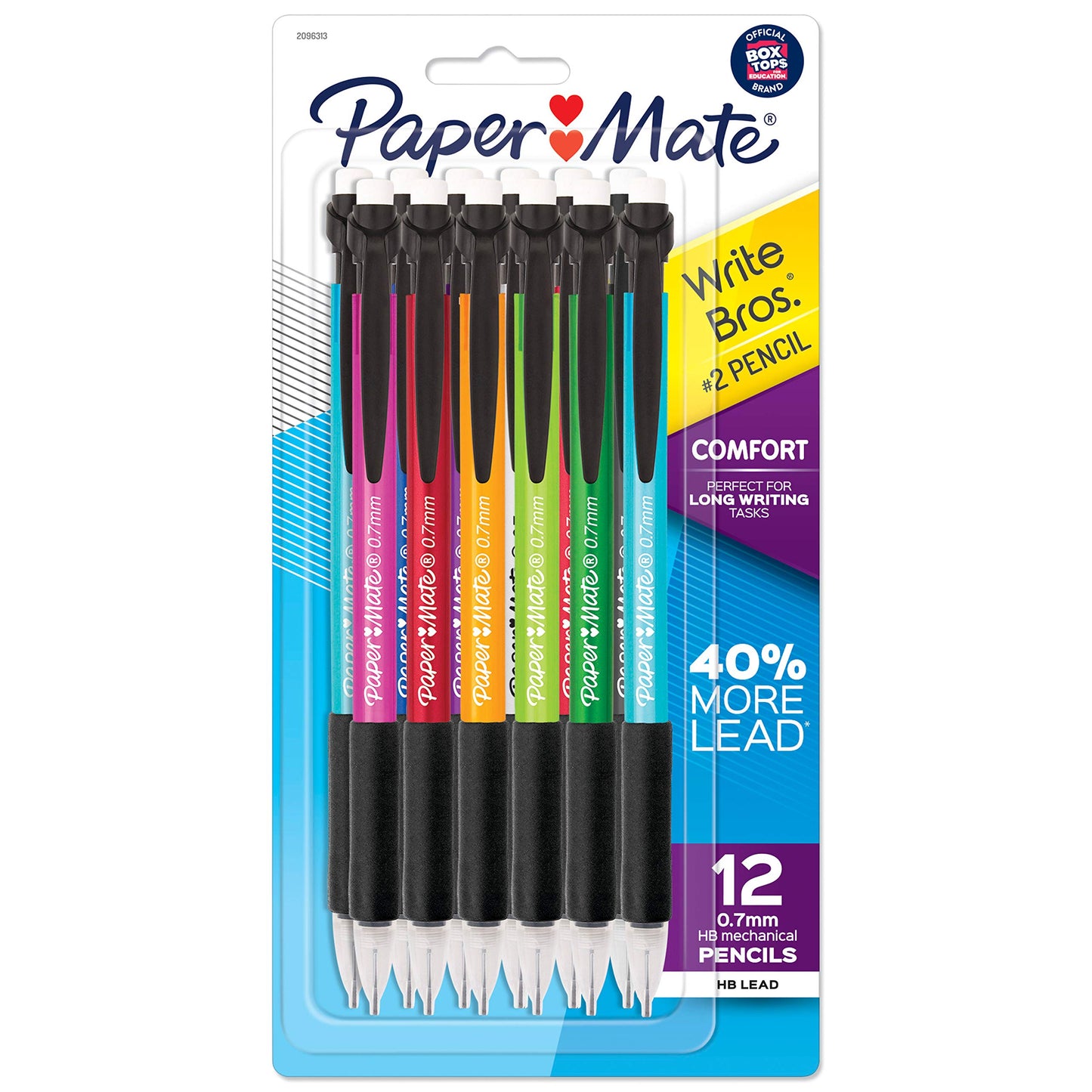 Paper Mate Mechanical Pencils Write Bros. Comfort #2 Pencil with Comfort Grip Great for Long Writing Tasks 0.7mm 12 Count