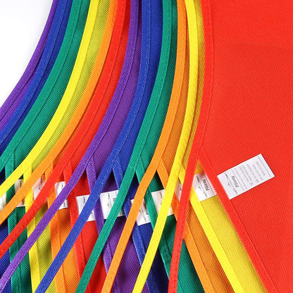 Pllieay 12 Pieces Kids Aprons Fabric Aprons for 3-7 Years Non Woven Kids Artist Apron Applied in Kitchen, Classroom, Community Event, Party, Crafts and Art Painting Activity