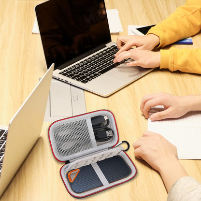 Lacdo Hard Carrying Case for SanDisk Extreme Pro/SanDisk Extreme Portable External SSD 500GB 1TB 2TB 4TB 8TB USB-C Solid State Drive EVA Shockproof Water Repellent Protective Storage Travel Bag, Black