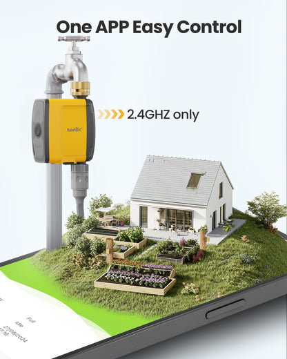 RAINPOINT WiFi Water Timer, Smart Hose Timer WiFi Irrigation Controller, Wireless Watering System Valve, APP & Voice Control, Weather-Based Automatic Rain Delay, Brass Inlet