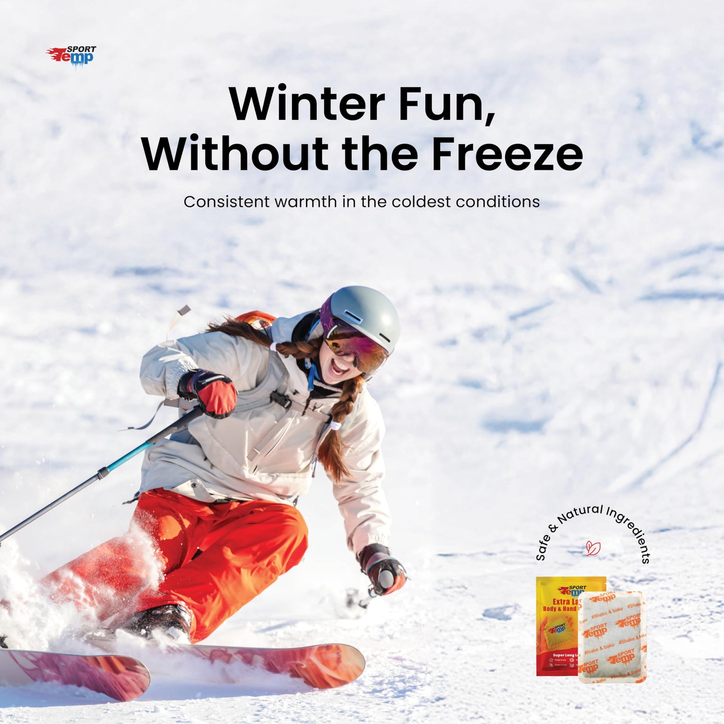 Large Hand & Body Warmers (45 Count) - Up to 18 Hours of Heat, Super Long Lasting - Easy, All Natural - Air Activated, for Body, Hands & Toes - Odorless Hot Hand Warmer - Sport Temp (45 Pack)