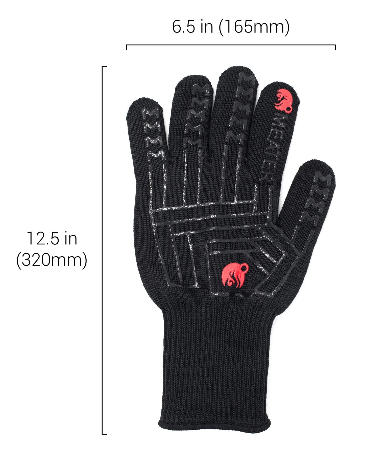 MEATER Mitts - Heat Resistant BBQ Gloves - Premium Cooking Gloves for Grill, Smoker, Oven, and Baking - Non-Slip, High-Temperature Protection, Extra Long Cuffs