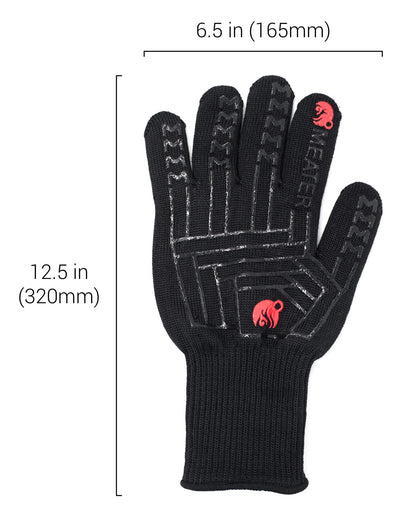 MEATER Mitts - Heat Resistant BBQ Gloves - Premium Cooking Gloves for Grill, Smoker, Oven, and Baking - Non-Slip, High-Temperature Protection, Extra Long Cuffs