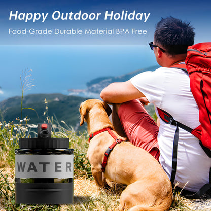 Portable Dog Water Bottle, 54oz Large Travel Water Bowl Dispenser for Dogs Camping Beach Walking Essentials, Big Portable Travel Water Bowl and Beach Accessories for Dogs，, Bpa Free, Safe and Durable