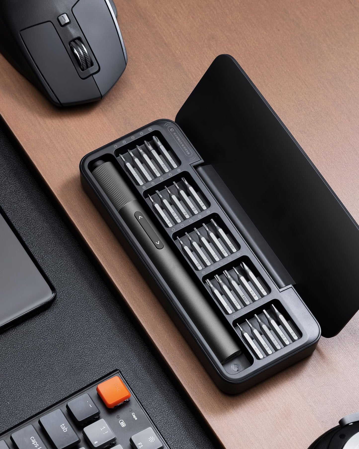 HOTO 25-in-1 Mini Electric Screwdriver, 3.7V Precision Screwdriver Set, USB-C Rechargeable, Compact Magnetic Tool for Phone, Laptop, Camera, DIY Projects, Electronics Repair