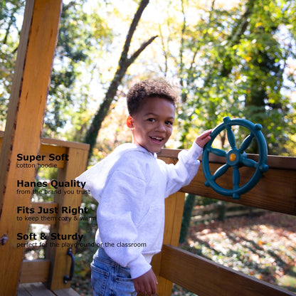 Hanes Boys Eco Smart Pullover Hoodie, Black, X-Large