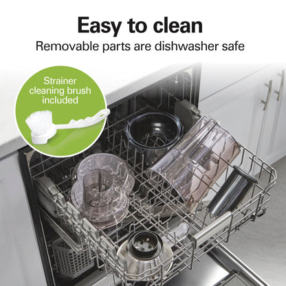 Hamilton Beach Juicer Machine, Big Mouth 3” Feed Chute for Whole Fruits and Vegetables, Easy to Clean, Centrifugal Extractor, Vegetable & Fruit Juicer, BPA Free, 800W Motor, Black