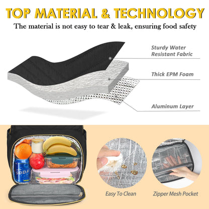 MATEIN Lunch Backpack for Women, 15.6inch Laptop Work Backpack with Insulated Cooler Compartment, Water Resistant Teacher Nurse Backpack with USB Port for College Picnic Camping Beaches, Women Gifts