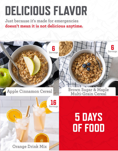 ReadyWise Prepper Pack Bucket - 52 Servings Emergency Food Supply, Survival Kit, Protein Meals, Dehydrated & Freeze Dried Food, Ready to Eat Camping Essentials, up to 25 Year Shelf Stable Life