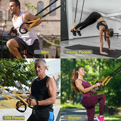 noxozoqm Home Resistance Training Kit for Home Gym - Resistance Bands Set with Handles, Door Anchor, Wall Mount, Guide for Full-Body Work.