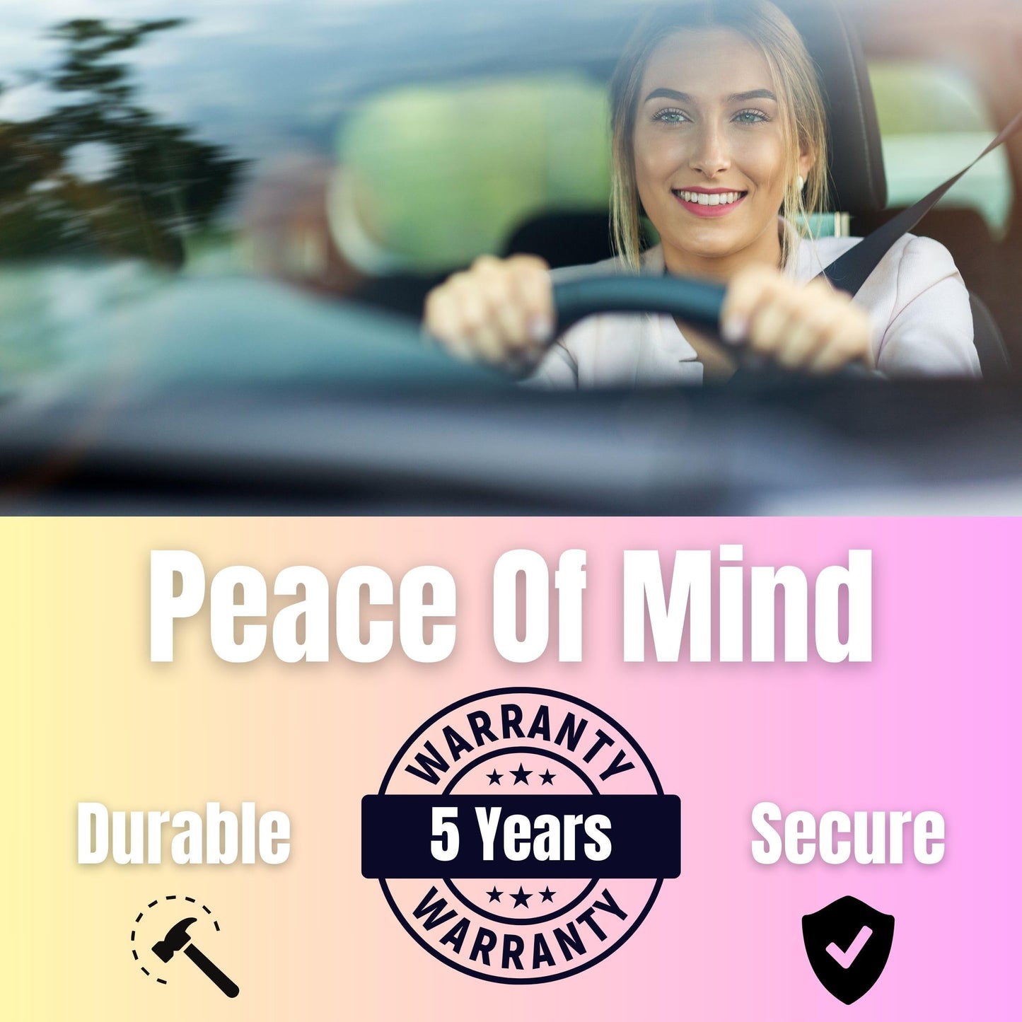 Pink Magnetic Shut Insurance and Registration Holder, Premium PU Leather Glove Box Organizer for Car, Popular Car Accessories for Girls, Organize Vehicle Documents with style, Size 9.5 in x 5.1 in