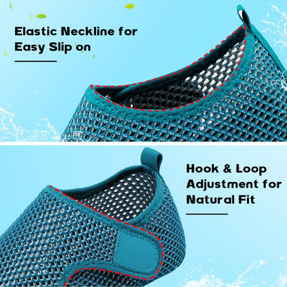 Men's & Women's Unisex Quick Dry Summer Beach Pool Swim Shoes - Barefoot Aqua Slip On Yoga Shoes - Size