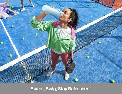 POWCAN 26 oz Insulated Water Bottle with 2-in-1 Straw and Spout Lid, Keep Cold 24H, Leak-Proof, Fits in Car Cup Holder, Stainless Steel Water Bottle for Sports, Travel, Gym, and School (Swamp Doodle)