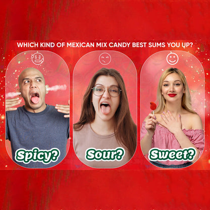 Mexican Candy Variety Pack (50 Count) Dulces Mexicanos, Mexican Snacks, with Vero Lollipops, Lucas Candy, Pulparindo Tamarindo, Mazapan, Spicy Dulce Mexico Assorted Mix, by Sabores de Mexico