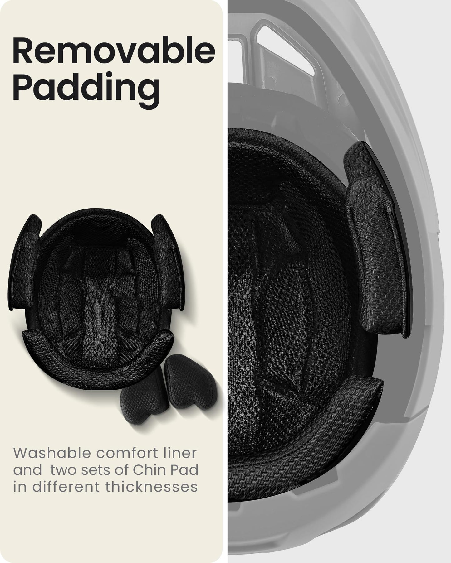 OutdoorMaster Full Face Mountain Bike Helmet for Men & Women-Two Removable Chin Pad Mountain Bike Helmet Grizzly, Ventilation Lightweight Racing Downhill DH BMX MTB Helmet (Meteorite Black, Large)