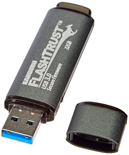 Kanguru Flash Trust – 32GB Secure Firmware Flash Drive – Write Protect Switch – SuperSpeed USB 3.0