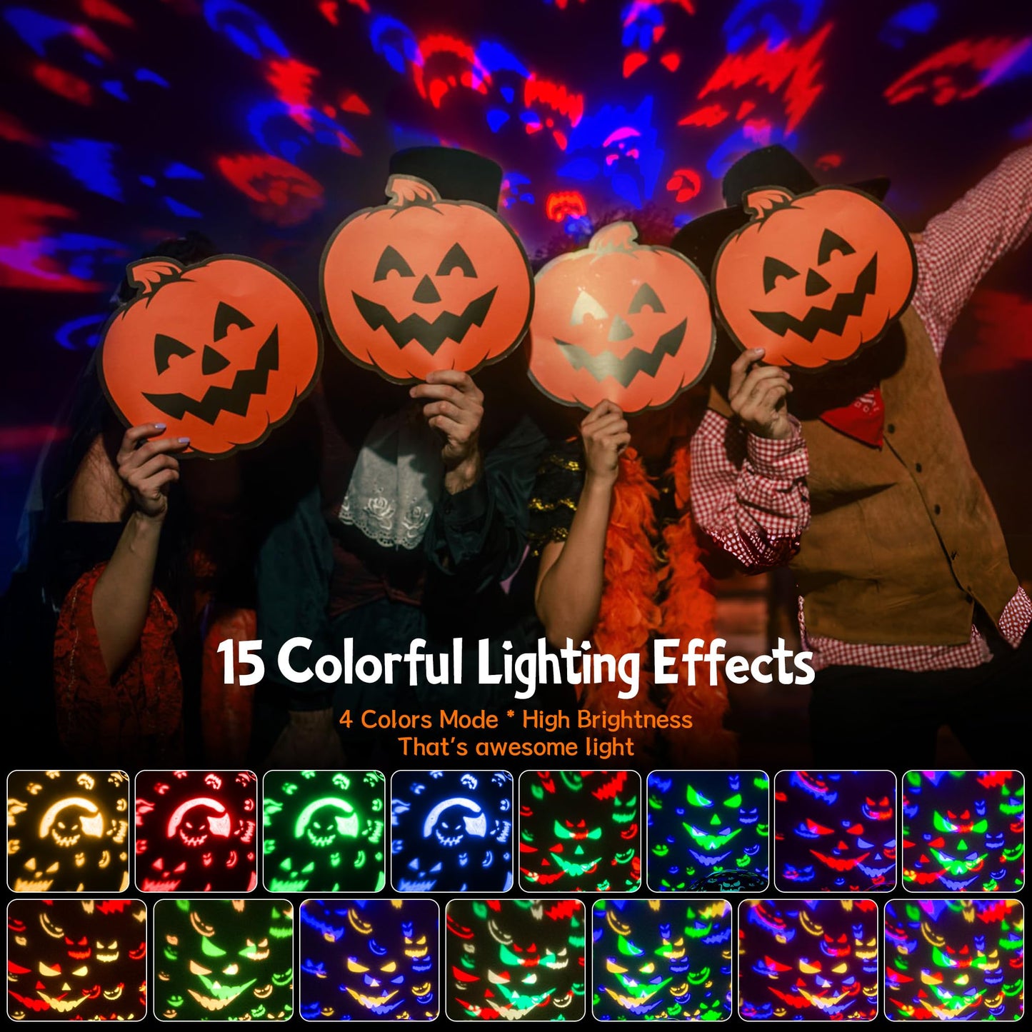 Pumpkin Star Projector Night Light for Kids,Baby Night Lights with Jack O'Lantern Faces & Starry Theme,360 Degree Rotation,Birthday Gift Toys
