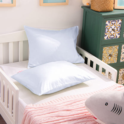NTBAY Egyptian Cotton Toddler Pillowcases - Set of 2 - Travel Pillow Cases - 500 Thread Count Cotton 13x18 Pillow Covers - Envelope Closure Nursery Pillowcases, 13x18 Inches, White