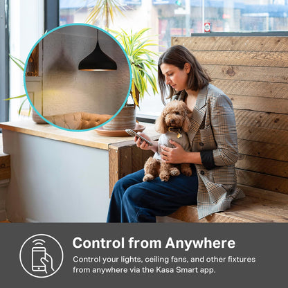 Kasa Matter Smart Dimmer Switch: Voice Control w/Siri, Alexa & Google Assistant, UL Certified, Timer & Schedule, Easy Guided Install, Neutral Wire Required, Single Pole, 2.4GHz Wi-Fi, 3-Pack