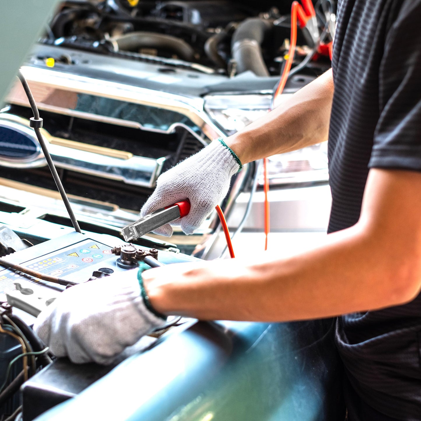 ABN Jumper Cables, 25ft Long, 2-Gauge, 600 AMP – Commercial Automotive Vehicle Booster Cables – Motorcycle Car ATV