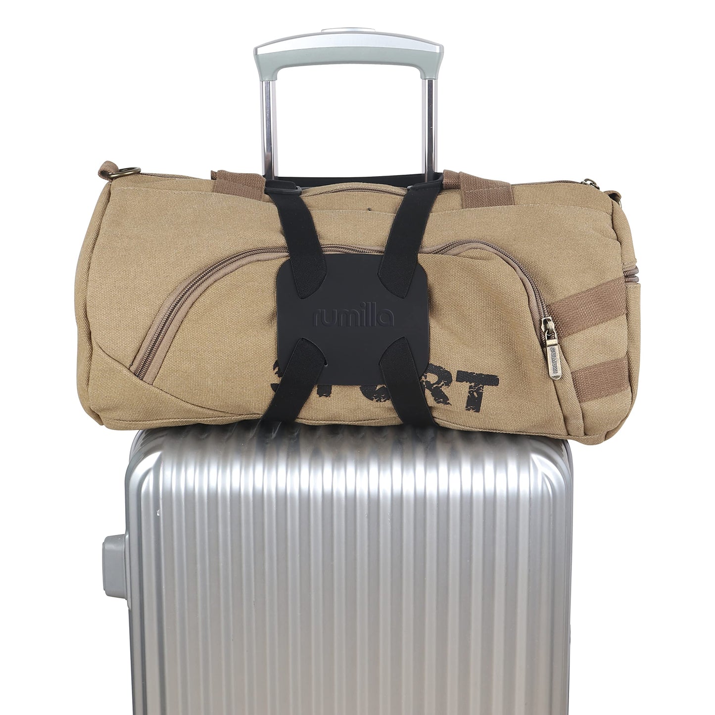 Luggage Straps Bag Bungee， Luggage Straps Suitcase Adjustable Belt，Add a Bag Easy to Travel Suitcase Elastic Strap Belt – (Black)