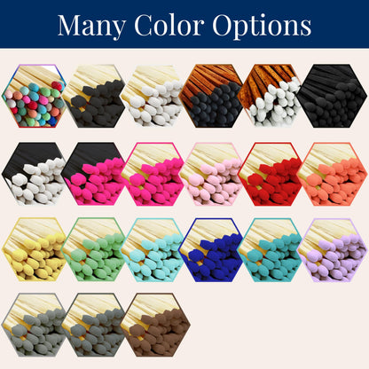 2" Classic White Tip Safety Matches | 100+ Bulk Artisan Matchsticks with Bumble Striker Stickers by Thankful Greetings| Decorative Candle Accessories | Unique & Fun for Your Home Decor, Gift, & Events