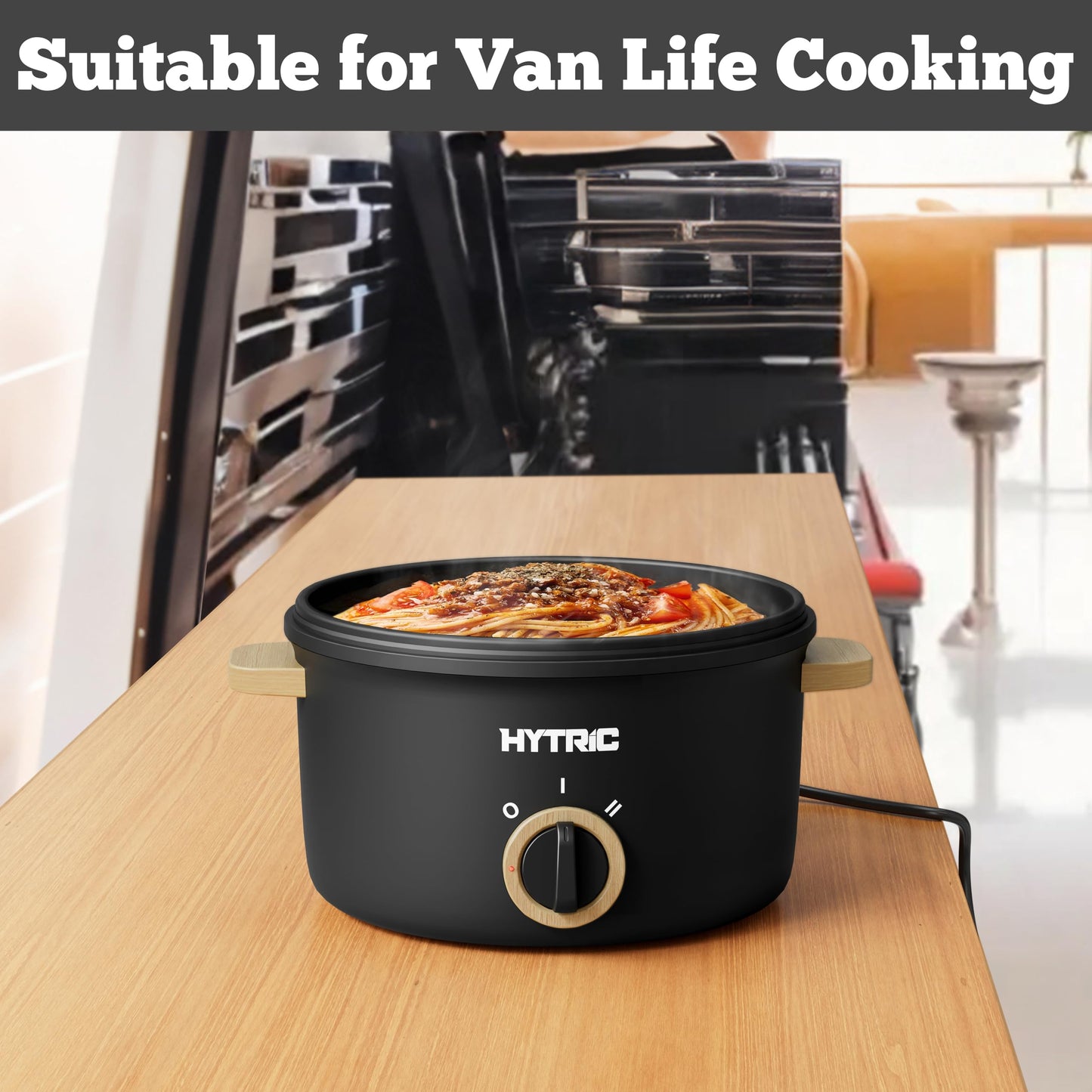 Hytric Hot Pot Electric, 2.5L Portable Electric Pot with Non-Stick Coating, Multi-functional Cooker for Stir Fry, Steak, Noodles, Soup, Portable Ramen Cooker for Dorm and Office, Black