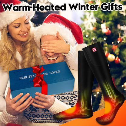 Rabbitroom Heated Socks for Men Rechargeable Electric Heated Socks for Men Women Washable Arthritis Heated Socks Winter Warm Thermal Heated Socks Foot Warmer for Sports Outdoor Skiing Hunting Camping