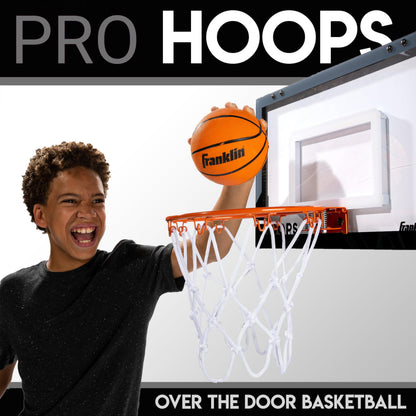 Franklin Sports 54132X Over The Door Mini Basketball Hoop - Slam Dunk Approved - Shatter Resistant - Accessories Included, 17.75" x 12"